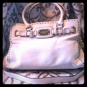 Michael Kors Large Ivory Leather Satchel